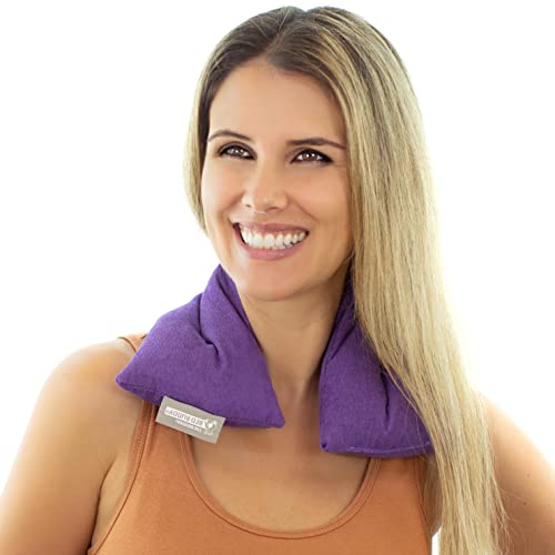 Bed Buddy Heated Aromatherapy Neck Wrap, Lavender Scented - Microwavable Hot & Cold Therapy for Sore Muscles, Stress Relie...
