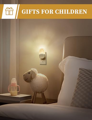 DORESshop LED Night Light, Baby Night Lights [2 Pack], Plug in Night Light with Auto Dusk to Dawn Sensor, Adjustable Brigh...