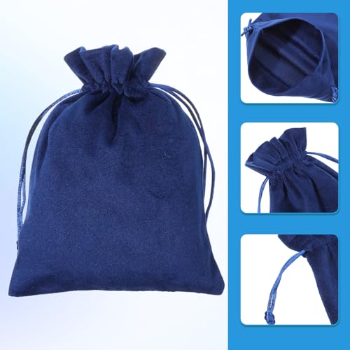 Yuomeaz 4 Pcs Velvet Gift Bag with Drawstring, 8 X 6 Inch Soft Velvet Pouch, Felt Velvets Drawstring Bag for Jewelry Brace...