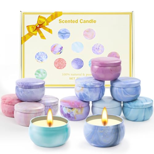 Scented Candles Gift Set for Women, 12 Pack 2.5oz Candles for Home Scented, Soy Wax Aromatherapy Candle Set, 300 Hour Long...