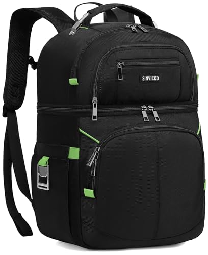 Insulated Cooler Backpack,Double Deck Leakproof Cooler Bag,Insulated Backpack Cooler Lunch Backpack for Men Women