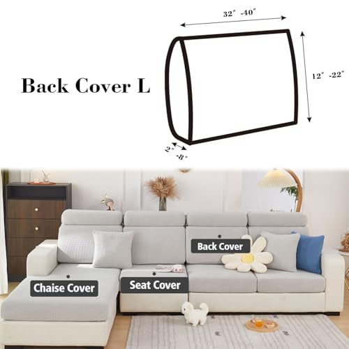 Disayu Couch Cushion Covers for Sectional Sofa, Sectional Couch Covers for Furniture, Sofa Covers Washable Stretch Sofa Sl...