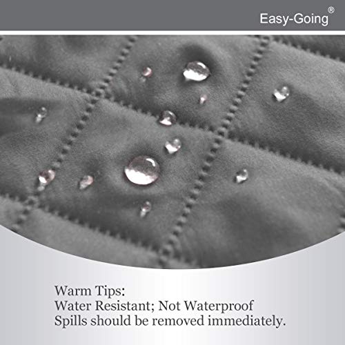 Easy-Going Reversible Couch Cover for 3 Cushion Couch Sofa Cover for Dogs Water Resistant Furniture Protector Cover with F...