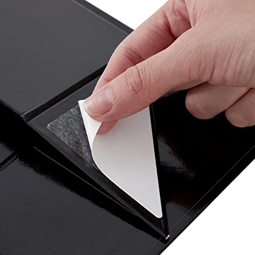 Stockroom Plus Gift Boxes with Lids - 9.5 x 9.5 x 3.5 In, 6-Pack Glossy Black Square - Magnetic Closure & Reusable Decorat...