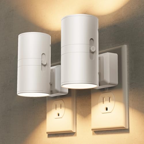 Briignite Night Lights Plug into Wall, Modern LED Night Light Plug in, Dusk to Dawn Sensor, Soft White 3000K, 0-100LM Adju...