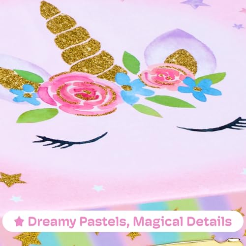 Jewelkeeper Enchanting Unicorn Musical Jewelry Box for Girls - Sparkling Rainbow Design Music Box with 2 Pullout Drawers t...
