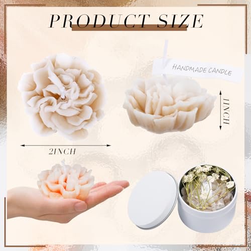 Threlaco 12 Pcs Bridesmaid Gift Scented Candles Wedding Bridesmaid Proposal Candle Soy Wax Flower Candles Sets for Women M...