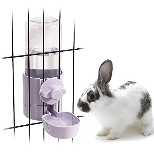17oz Rabbit Water Bottle, Pet Cage Suspended Dispenser, Hanging Automatic Small Pet Water Bowl for Bunny Cat Ferret