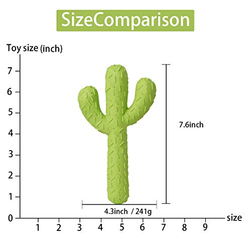 MewaJump Dog Chew Toys, Durable Rubber Dog Toys for Aggressive Chewers, Cactus Tough Toys for Training and Cleaning Teeth,...