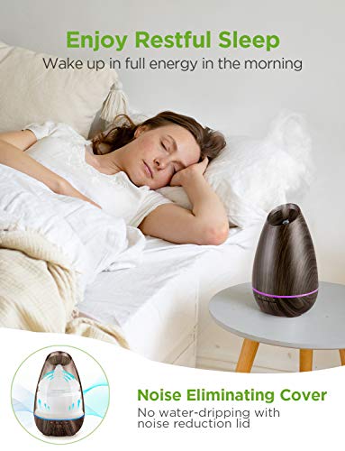 InnoGear Essential Oil Diffusers, 400ml Aromatherapy Diffuser for Essential Oils Cool Mist Humidifier with 4 Timer Adjusta...