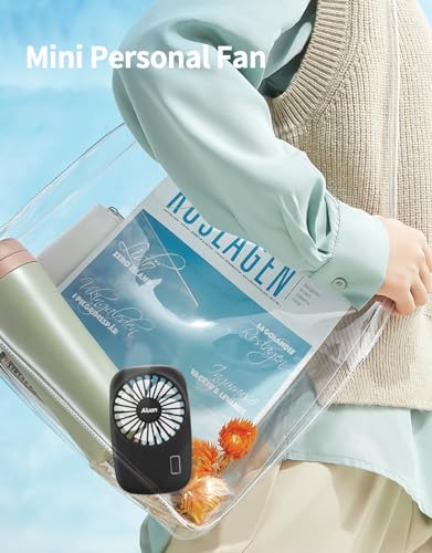 Aluan Handheld Mini Fan Powerful Small Personal Portable Speed Adjustable USB Rechargeable Eyelash Fan for Kids Girls Boys...