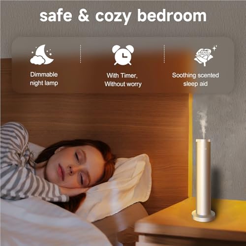 New Upgraded Waterless Scent Oil Nebulizer – Smart App & Remote Control, Covers Up to 4000 Sq Ft, Quiet Aroma Diffuser for...