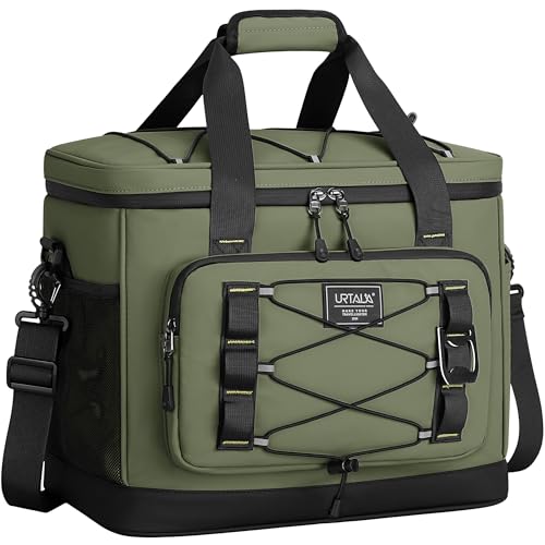 Large Insulated Cooler Bag, 50 Can Soft Sided Collapsible Ice Chest for Camping, Travel, Grocery, Kayaking & Beach (Waterp...