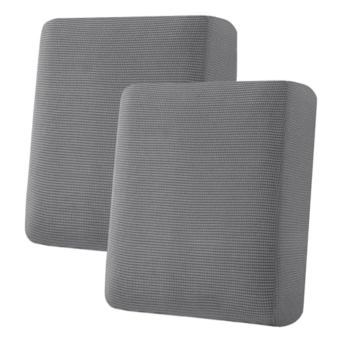 H.VERSAILTEX Super Stretch Individual Seat Cushion Covers Sofa Couch Slipcover Sets Thick Jacquard Textured Twill Fabric (...