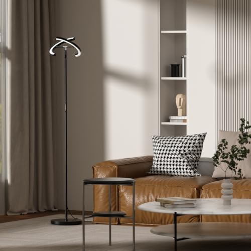 SIBRILLE LED Floor Lamp - Rotatable Standing Lamp with Touch & Remote Control, 3000-6000K, 22W Modern Floor Reading Light,...