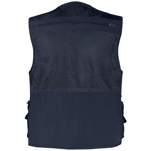 TWENPHYO Versatile Men's Summer Vest for Fishing, Travel, Outdoor Work, Safari and Photography with Multiple Pockets