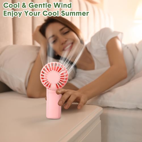 Rossesay 12 Pcs Mini Portable Fan Handheld Battery Operated Portable Small Personal Fans for Summer Beach Indoor Outdoor T...