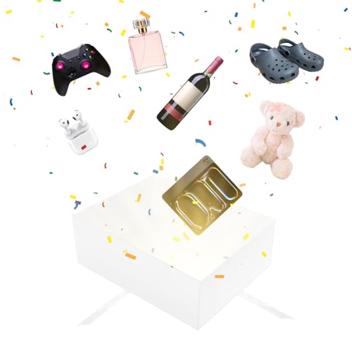 ysmile White Gift Box with Lid for Present Large Collapsible Gift Box with Filler Paper Ribbon for Birthday Anniversary 1...