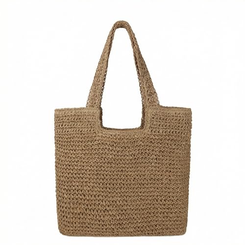 Bincaifenlan Straw Beach Tote Bag for Women, Large Handwoven Lightweight Boho Bag for Summer Vacation & Daily Travel