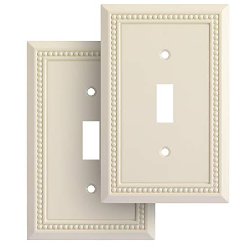Henne Bery Sunken Pearls Heavy Duty Decorative Wall Plate Switch Plate Outlet Cover, Durable Solid Zinc Alloy (Single Togg...