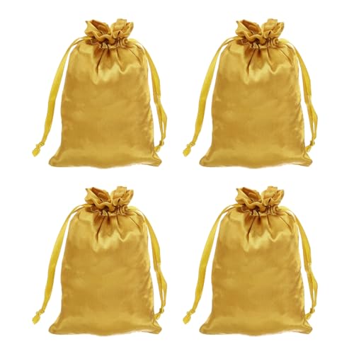MECCANIXITY Satin Bags with Drawstring, 4x6 Inch Wedding Favor Bag Mini Gift Packaging Bag for Birthday Christmas Jewelry ...