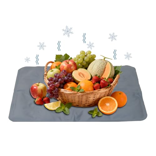 Reusable Freezable Ice Mat - 2 Pack, 19.7 x 15.7 Inch Charcuterie Chilling Mats for Cheese, Deli, Sushi & More, Keeping Fo...