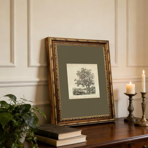Kabcod Vintage Gold Framed Tree Wall Art Prints, Farmhouse Tree Forest Painting,Natural Sketch Landscape Pictures,Vintage ...