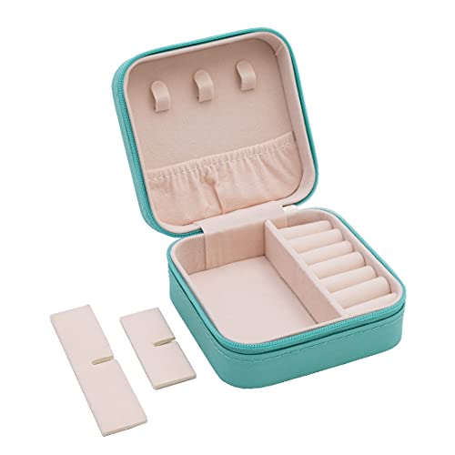 TRODANCE Mini Jewelry Travel Case, Small Portable Jewellry Organizer Box Portable Display Storage Box for Rings Earrings N...