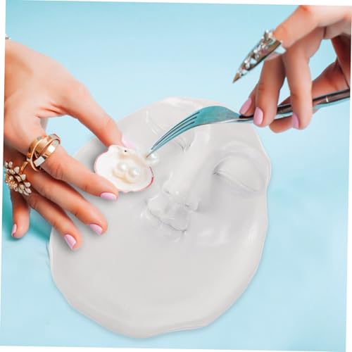 SOLUSTRE Artistic Face Resin Tray for Jewelry Storage Candle Holder Elegant Decorative Tray for Home Bathroom Decor Stylis...