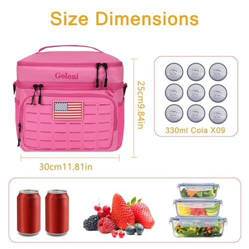 Portable Insulated Cooler Bag, Leakproof Soft-Sided Lunch Bag,8mm Insulation Keeps Cool 16+ for Camping, Beach, Picnics