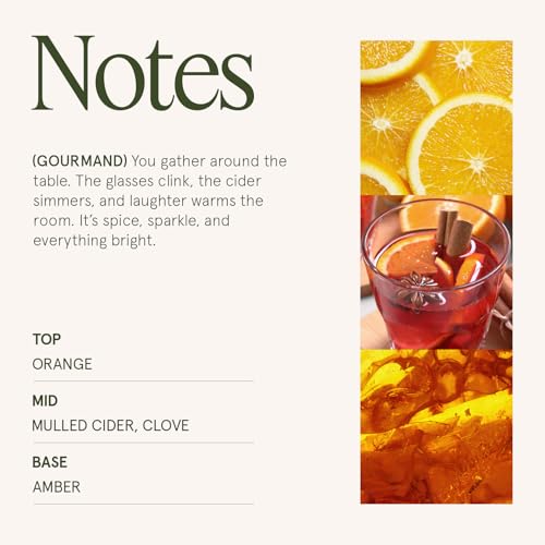 LA JOLIE MUSE Sparkling Cider Mule Candle | Apple Cider, Orange & Amber | 19 oz Wooden Wick | 90-Hour Clean Burn | Vibrant...