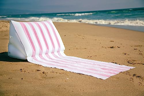 BeachBack Inflatable Beach Lounger - Beach Chair with Adjustable Back Support - Portable and Lightweight Air Sofa Chair fo...
