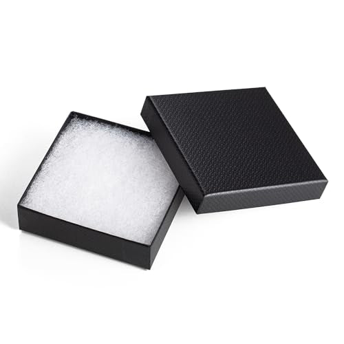 Magicool 96 Pack 3.5x3.5x1 Inch Cardboard Jewelry Boxes,Used for Necklaces,Bracelets,Earrings,Jewelry,Small Gift Packagin...