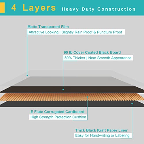 Mcfleet 6x4x3 Small Black Shipping Boxes - 24 Pack Corrugated Cardboard Mailing Box Packaging for Small Business - Tab Loc...