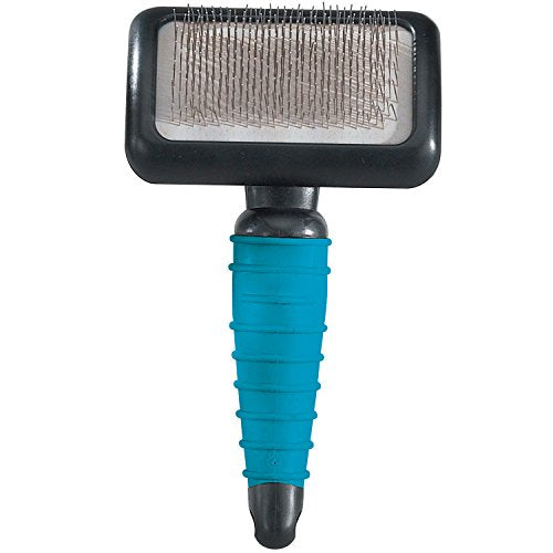 Master Grooming Tools Ergonomic Slicker Brushes — Molded Brushes for Grooming Dogs - Medium, 4" x 2½", Black