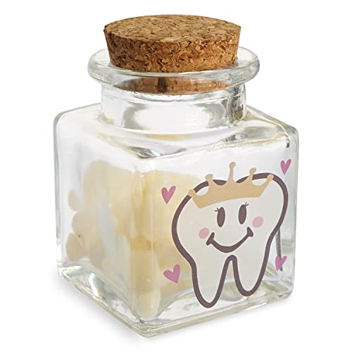 HAMUIERS Tooth Fairy Box, Baby Tooth Box for Lost Teeth, Glass Tooth Holders for Kids First Teeth Keepsake Box Gifts for B...