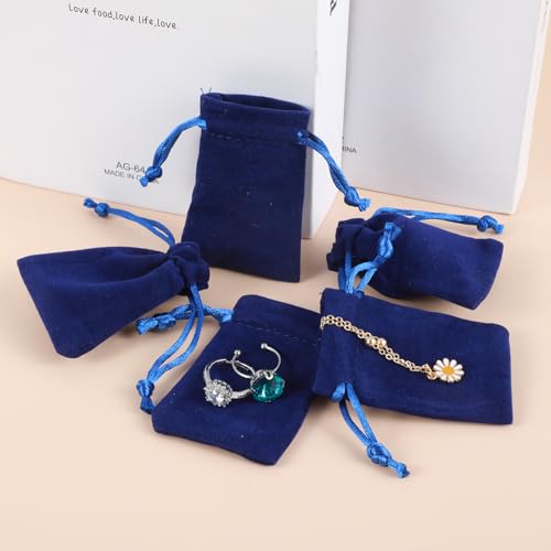 20Pcs Velvet Drawstring Bags, 2.75x3.54 Inch Velvet Drawstring Jewelry Pouches Small Gift Bags for Jewelry Candy Dice Wedd...