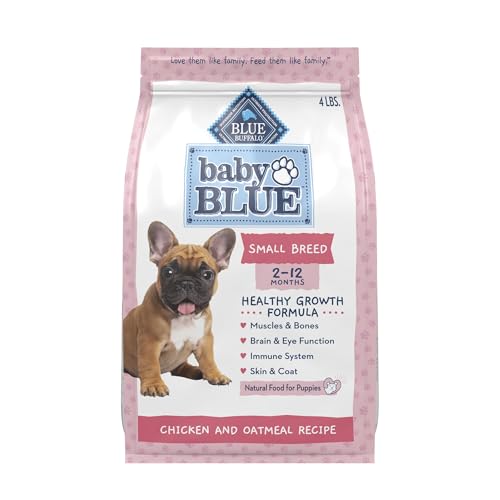 Blue Buffalo Baby Blue Natural Small Breed Puppy Dry Dog Food, Healthy Growth Formula with DHA, Chicken and Oatmeal Recip...