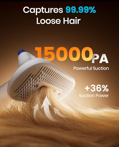 oneisall Dog Grooming Vacuum, 15000Pa Pet Vacuum Kit Shedding 99% Pet Hair, Dog Grooming Clippers with Trimmer Nail Grinde...