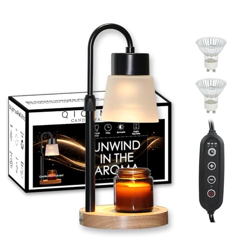 Candle Warmer Lamp Essential Oil Diffuser, Adjustable Height Dimmable Candle Warmer with Timer for Bedroom Living Room Hom...