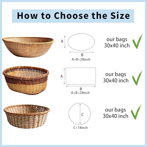 woric 12PCS Large Cellophane Bags 30x40 Inch Clear Cello Gift Bags Cellophane Wrap for Gift Baskets Mothers Day Graduation...
