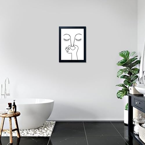 Black and White Bathroom Wall Decor Bad Smell Humorous Wall Art Funny Guest Toilet Picture Print Painting Modern Minimalis...