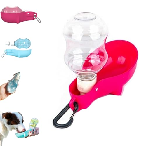 Foldable Pet Water Bottle for Travel, 2 in 1 Portable Dog Water Bottle, Travel Dog Bowls with Food Container, Leak-Proof &...
