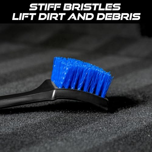 Viking Carpet Cleaning and Scrub Brush for Floor Mats, Cleaning Brush for Car Interior and Home, Black and Blue, 8.3 inch ...