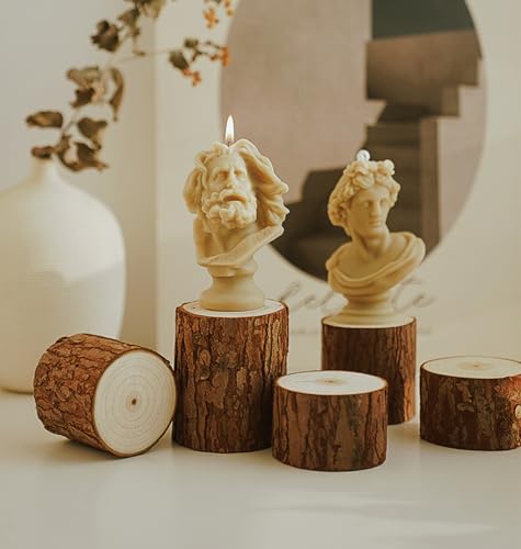Muse Bust Statue Scented Candle,100G Greek Aesthetic Soy Wax Aroma Candle for Table Photo Prop,Matte Tea Color,Smokeless F...