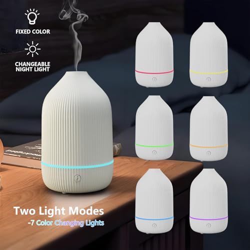 SOICARE Diffuser,USB Plug-in Car Portable Aromatherapy Diffuser,Essential Oils for Diffusers with 7 Colors Lights 2 Switch...