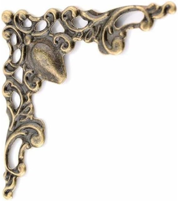 30 Pcs Antique Edge Corner Decorative Protectors, Scrapbooking Albums Embellishment Photo Frame Jewelry Box Decorative Cor...