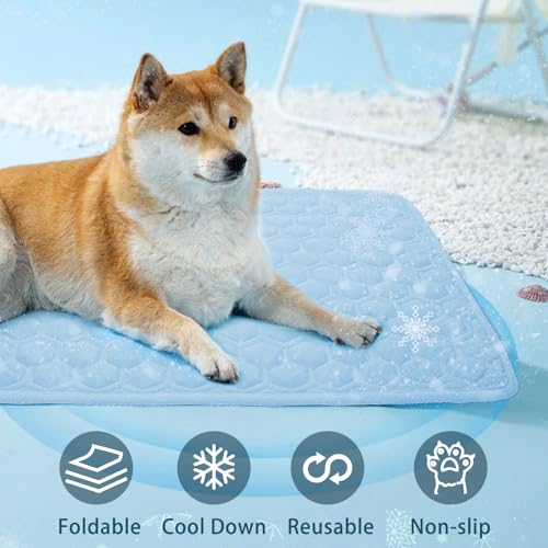 dgdgbaby Cooling Mat for Dogs Thicken Pad for Cats,Rabbit&Medium,Large Dogs Internal Arc-Chill Cool Fiber Dog Cooling Mat ...
