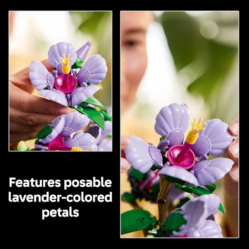LEGO Botanicals Hibiscus Flower Building Set - Artificial Plant & Flower Building Blocks for Women & Men, Ages 18+ - Home,...