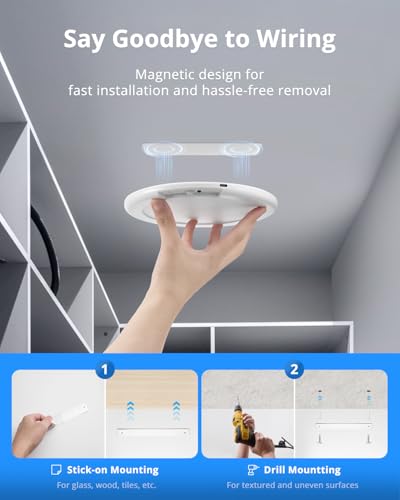 Combuh 2 Pack Rechargeable RGB Ambient Shower Light Waterproof Inside, LED 13 Color Changing Mood Lighting for Bathroom Co...